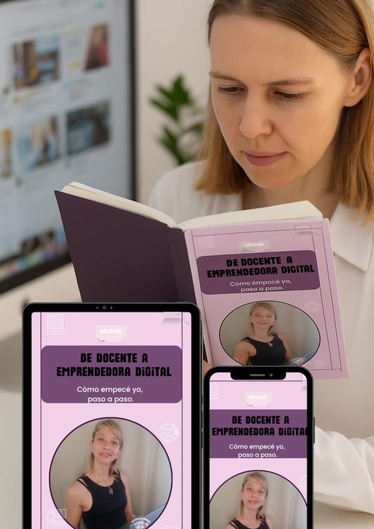 Ebook de docente a emprendedora digital+6 bonos de REGALO
